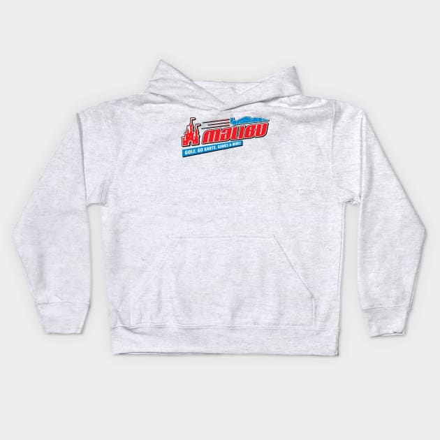 Malibu Grand Prix - Golf, Go Karts, Games & More! Kids Hoodie by Hirschof